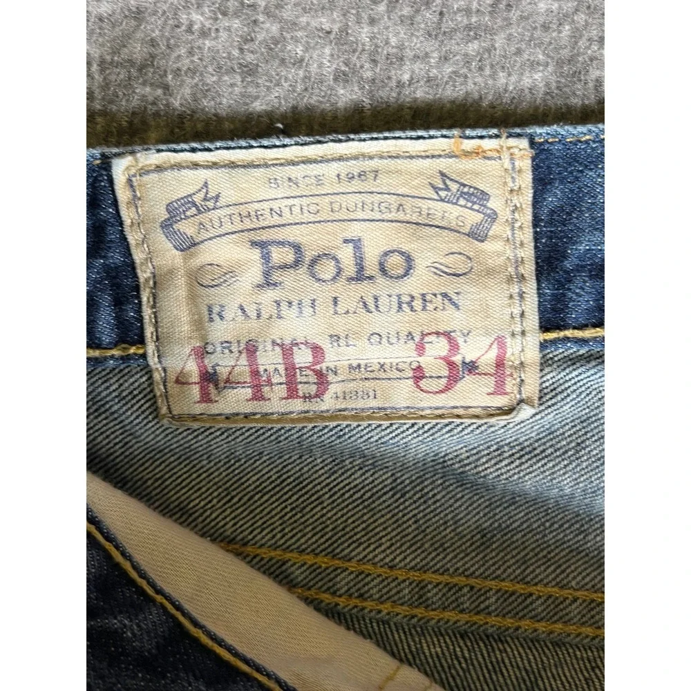 Polo Ralph Lauren Jeans Big Tall Straight Leg Blue Denim Warrick Mens‎ 44BX30